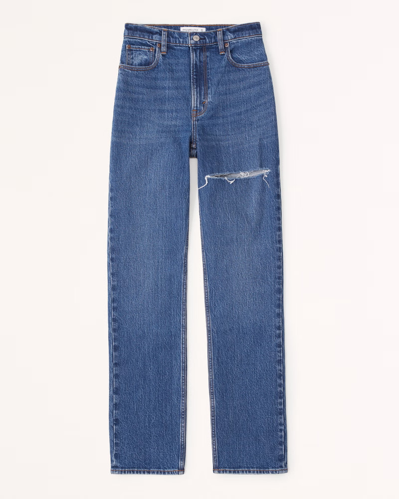 Women's Ultra High Rise 90s Straight Jean | Women's Bottoms | Abercrombie.com | Abercrombie & Fitch (US)