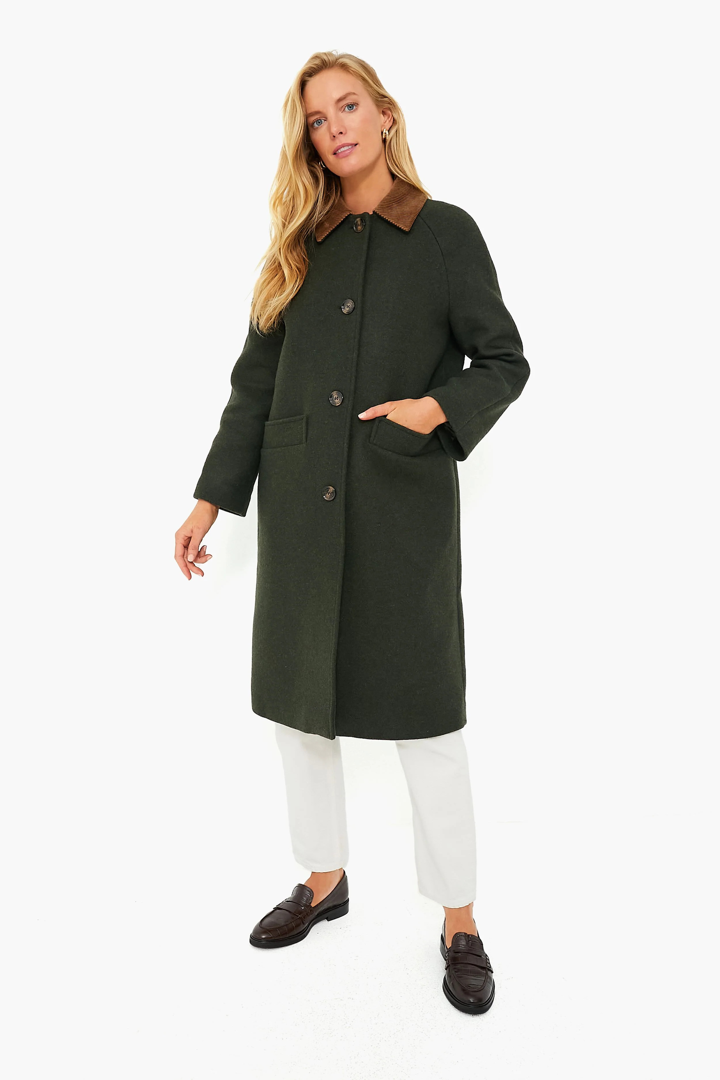 Sage Tartan Loretta Wool Coat | Tuckernuck (US)