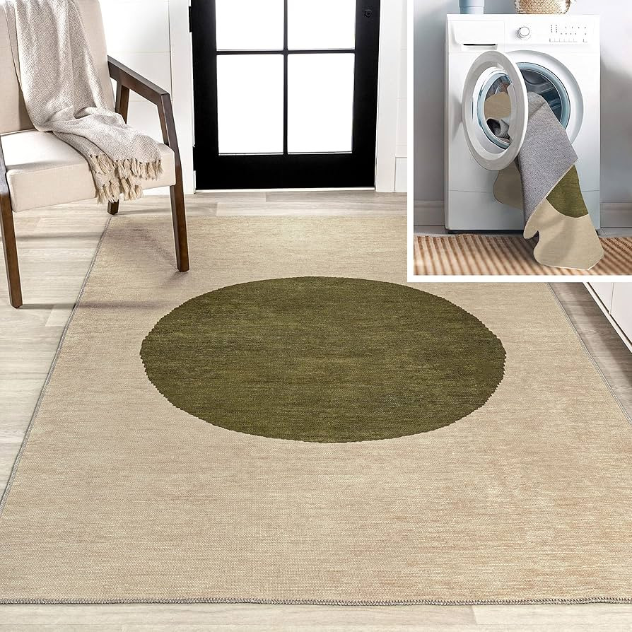 JONATHAN Y WSH113C-5 Cirkel Minimalist Geometric Dot Machine-Washable Indoor Area-Rug, Scandinavi... | Amazon (US)