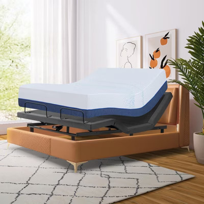 Vipbear Adjustable Beds with Thickened Foam Frame,Adjustable Bed Base Separate Head/Foot Lift, Easy Assembly,Smart Electric Bed Frame | Target