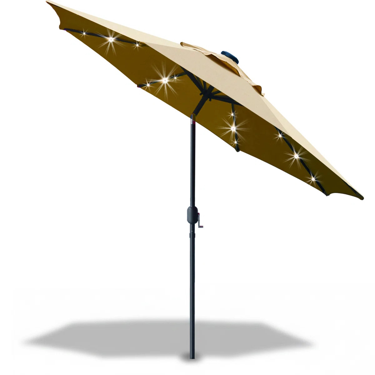 Balkar 9ft Lighted Tilt Market Umbrella | Wayfair North America