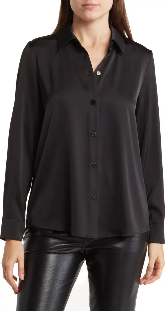 Satin Long Sleeve Button-Up Shirt | Nordstrom Rack