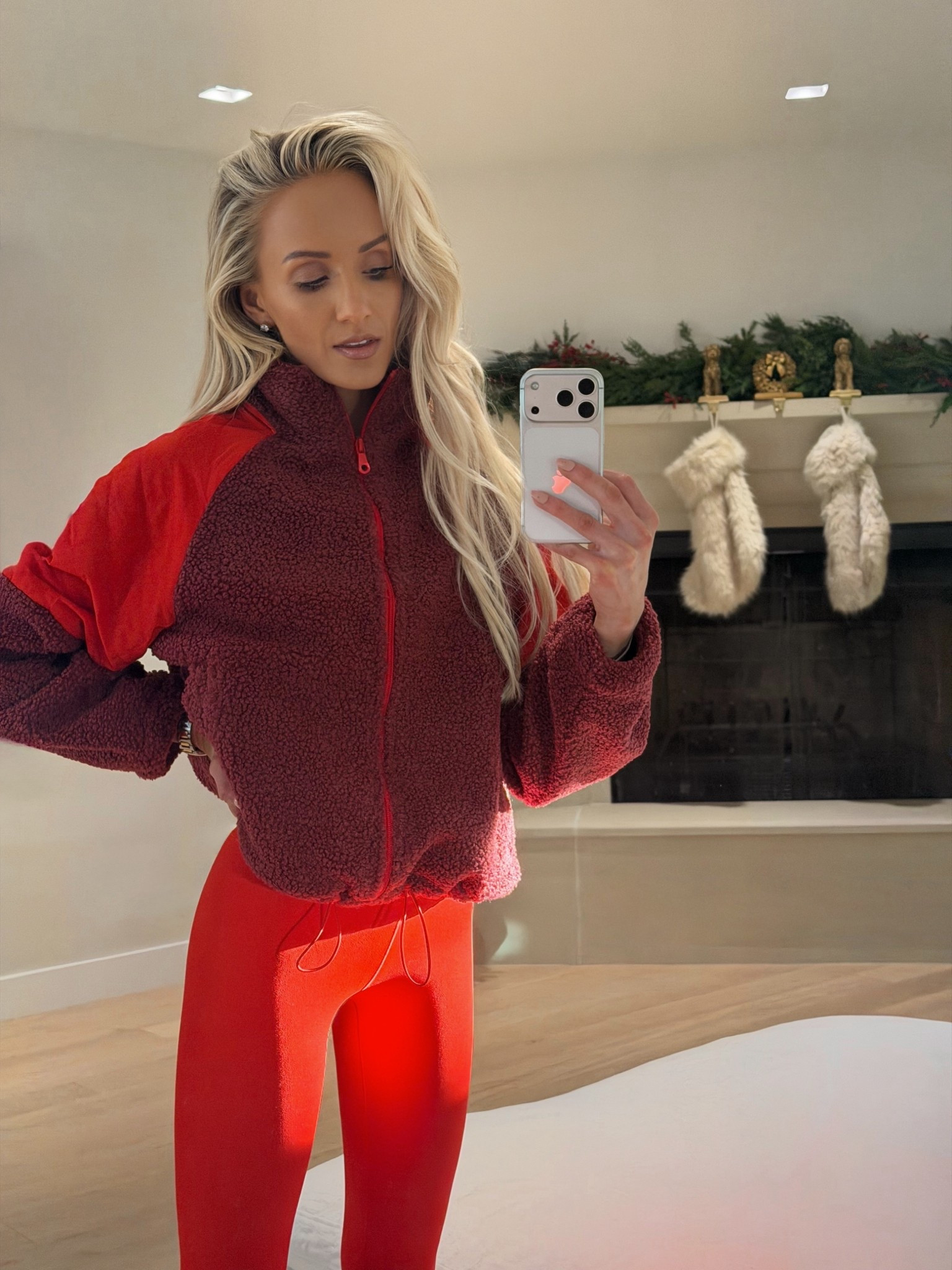 My absolute favorite leggings are on sale for $25!! 😱 THE softest, coziest, and also flattering with the v waistband. And they have a million colors too. I would say true to size as well! #aerie 

And the matching Sherpa is everything. Need it in everything color now 

#LTKActive #LTKFindsUnder50 #LTKCyberWeek