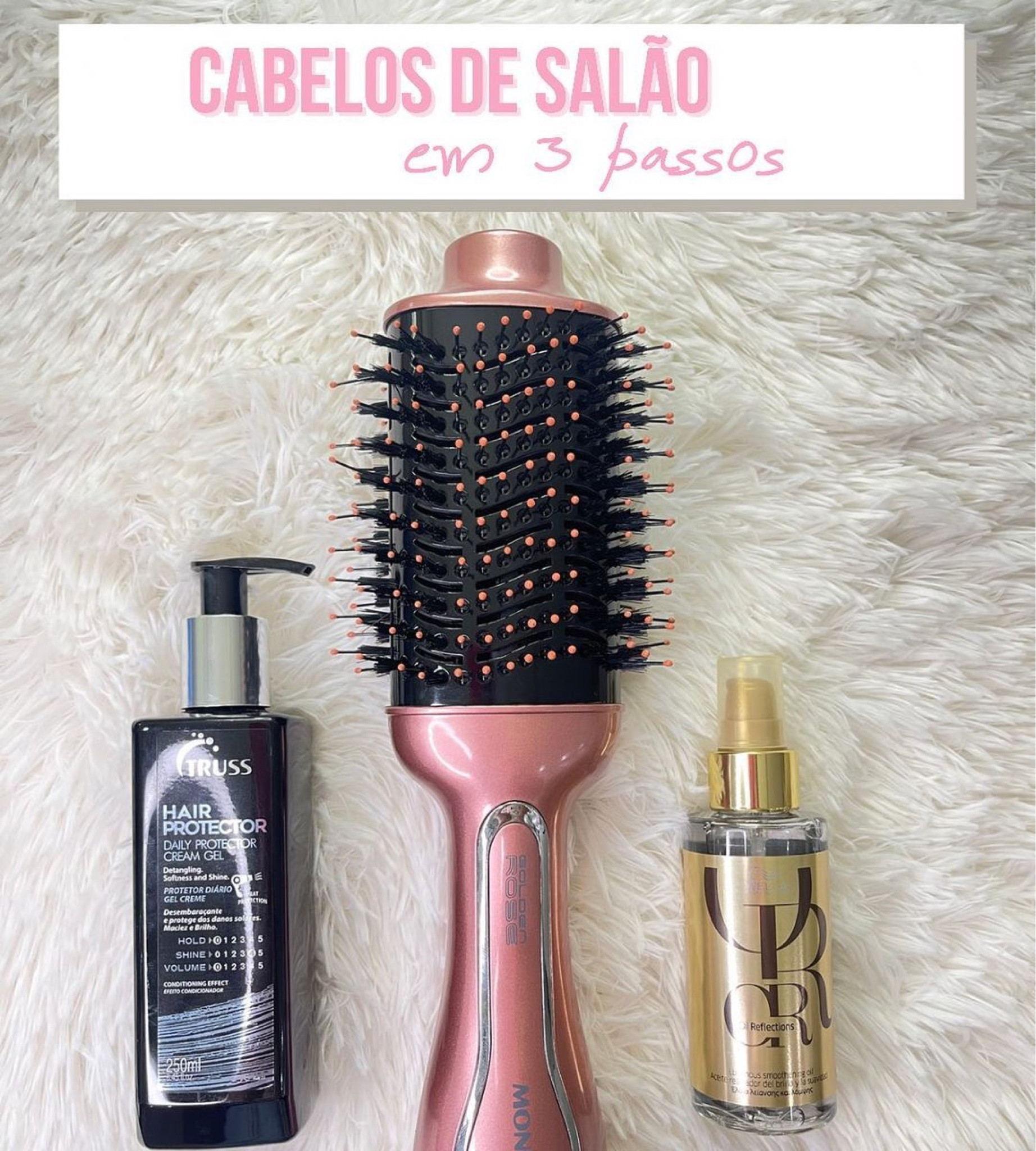 💜 Cabelos de salão em 3 únicos passos

Oiee! Hoje a dica é de como ter cabelos de salão em casa seguindo apenas 3 passos:

1. Truss Hair Protector: assim como a nossa pele, nossos cabelos precisam SIM de proteção, seja contra os raios solares ou calor dos secadores e chapinhas. Vocês podem escolher qualquer um, mas eu preferido é o Hair Protector. É indicado para todos os tipos de cabelo.

2. Escova secadora da Mondial: o segundo passo é o uso da escova secadora, que também pode ser de qualquer marca. Seca o cabelo super rápido e deixa um brilho INCRÍVEL. Comprem sem medo.

3. Wella Oil Reflections: e por último, mas não mais importante, o óleo finalizador. Este óleo Wella serve para muitas coisas, inclusive para finalização. Ele tem um cheirinho mara e não pesa nada nos cabelos. Existem opções mais baratas no mercado, como o Óleo extraordinário da L'Oréal que também é PERFEITO!

#LTKbeauty #LTKbrasil