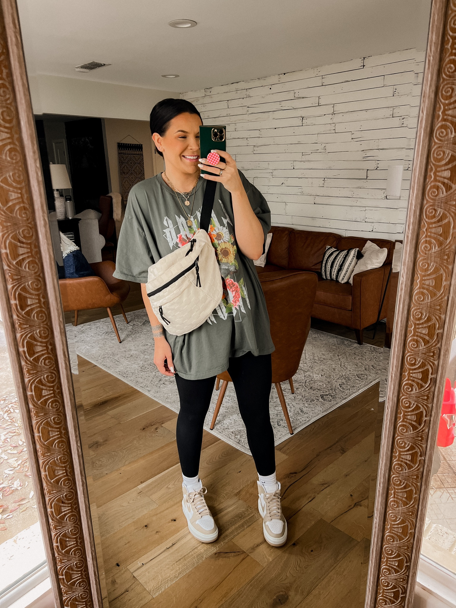 Super casual outfit. 
Tee: XXL
Leggings: XL
NEW NIKE SNEAKERS: True to size!


#LTKshoecrush #LTKstyletip #LTKunder50