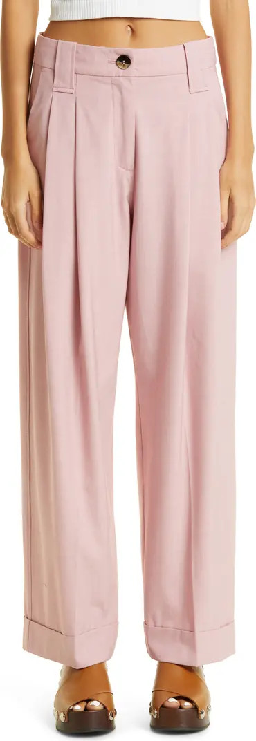 Drapey Pleated Cuff Trousers | Nordstrom