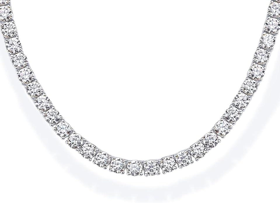 PAVOI 14K Gold Plated Tennis Necklace for Women | 3mm Cubic Zirconia Dainty Gold Tennis Necklaces... | Amazon (US)