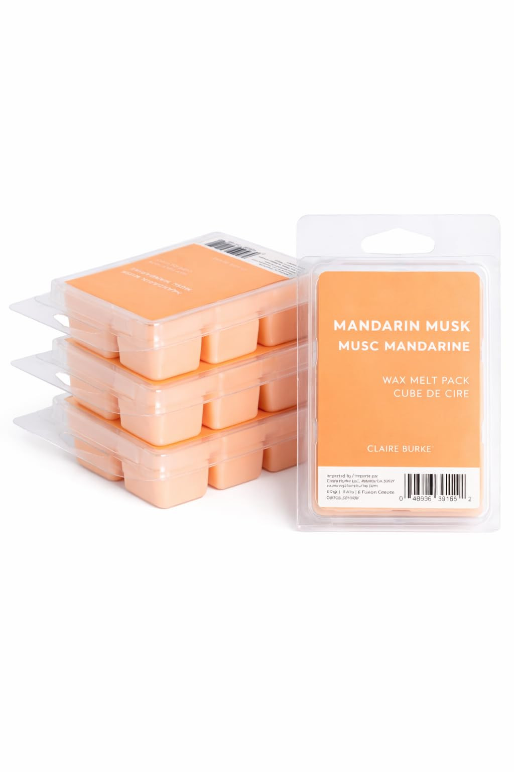 Claire Burke Mandarin Musk Scented Wax Melt 4 Pack, Summer Citrus Scent, 1.42 oz Each | Amazon (US)