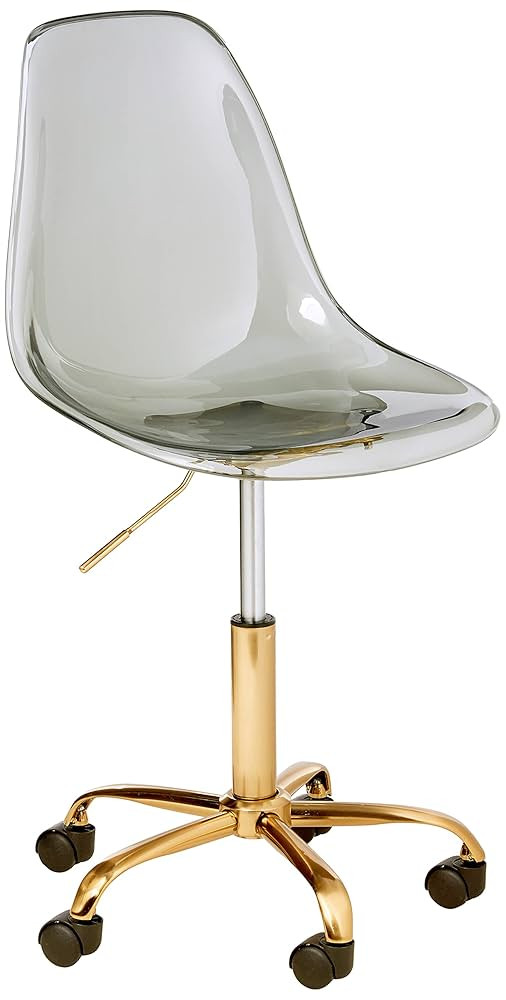 Urban Lifestyle Acrylic Rolling Chair, Black 21D x 19W x 34H Inch | Amazon (US)