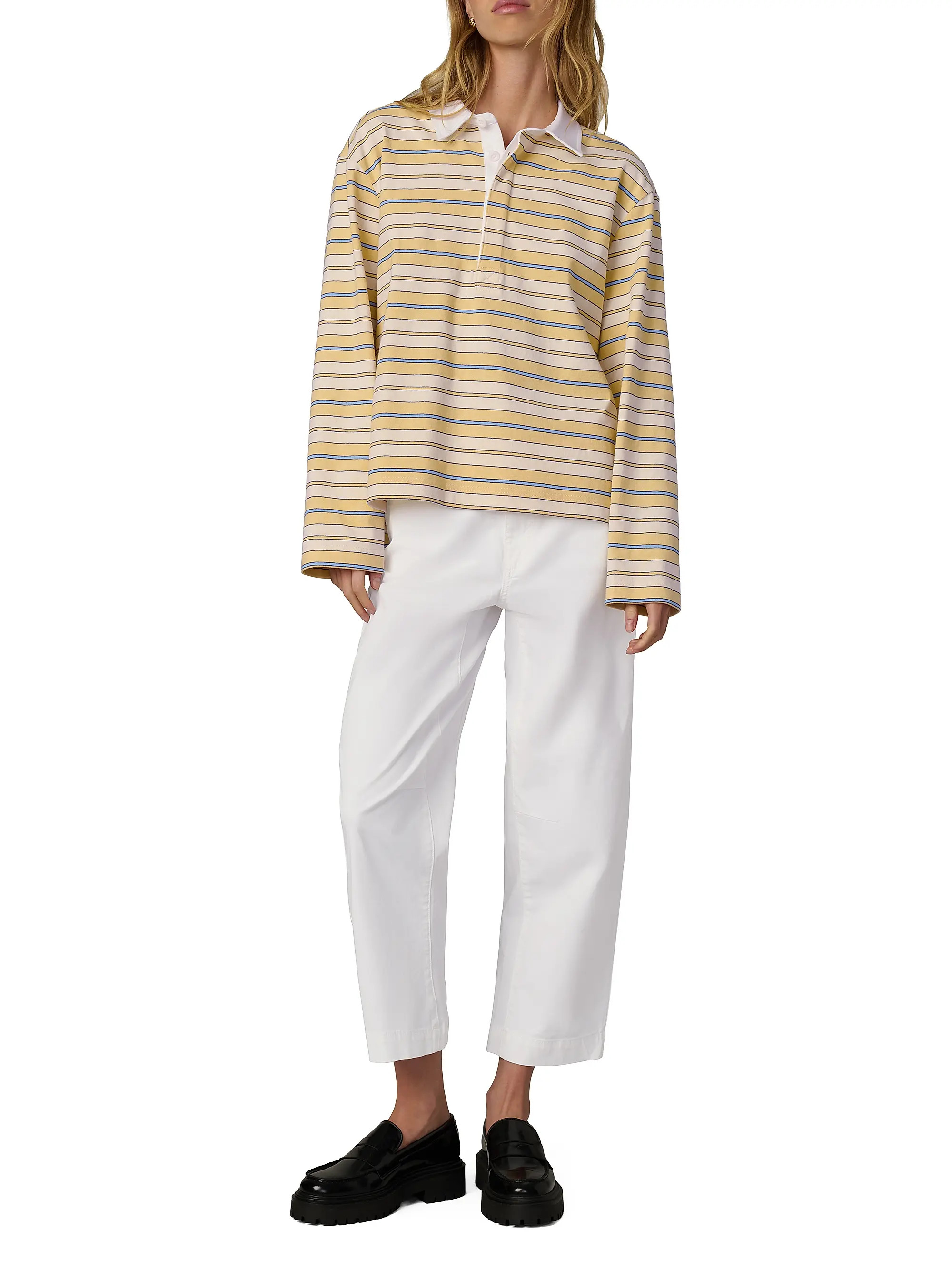 Joe's Jeans The Dylan Oversized Rugby Shirt | Saks Fifth Avenue | Saks Fifth Avenue