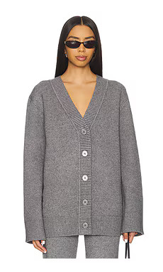 SEROYA Denise Cardigan in Medium Grey from Revolve.com | Revolve Clothing (Global)