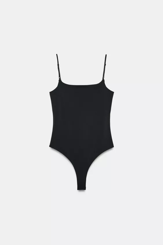 SLIM FIT STRAPPY BODYSUIT | Zara UK