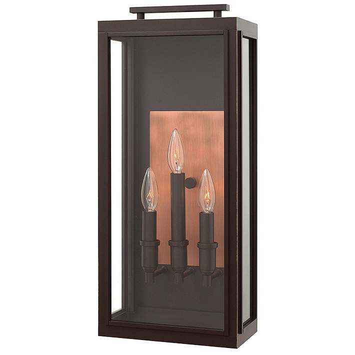 Sutcliffe 22" High Antique Copper Outdoor Wall Light | Lamps Plus