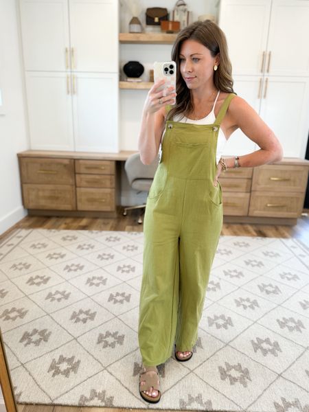 Amazon coveralls jumpsuit! Such a fun color! I would say it does run true to size
￼ 

#LTKFindsUnder50 #LTKSaleAlert #LTKStyleTip