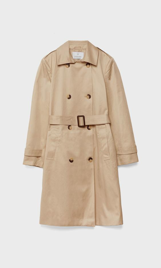 Long flowing trench coat - Women's fashion | Stradivarius United Kingdom | Stradivarius (UK)