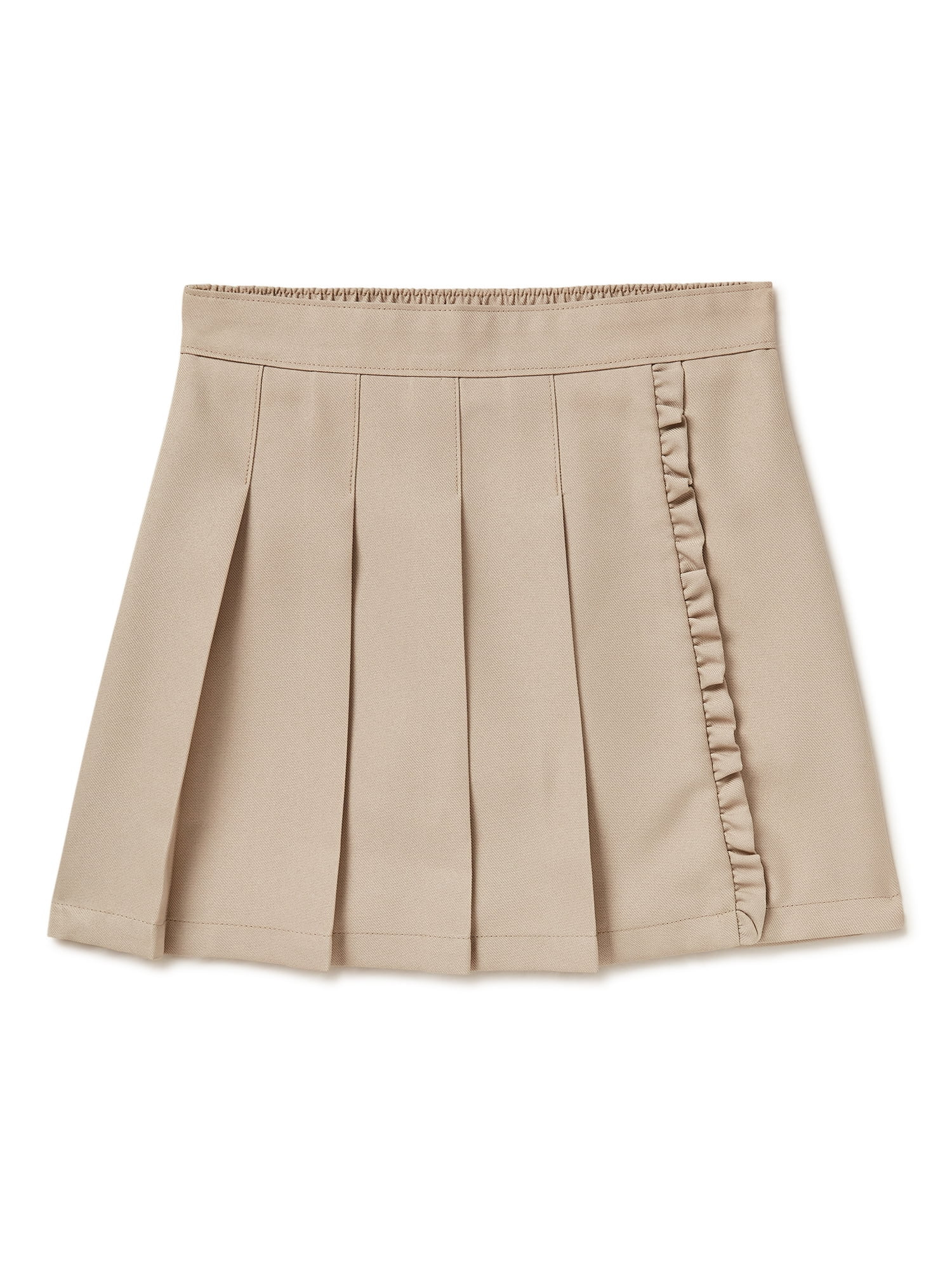 Wonder Nation Girls School Uniform Pleated Ruffle Scooter Skirt, Sizes 4-16 & 8-18 Plus - Walmart... | Walmart (US)