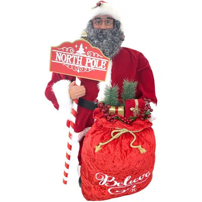 36" Black North Pole Santa | Wayfair North America
