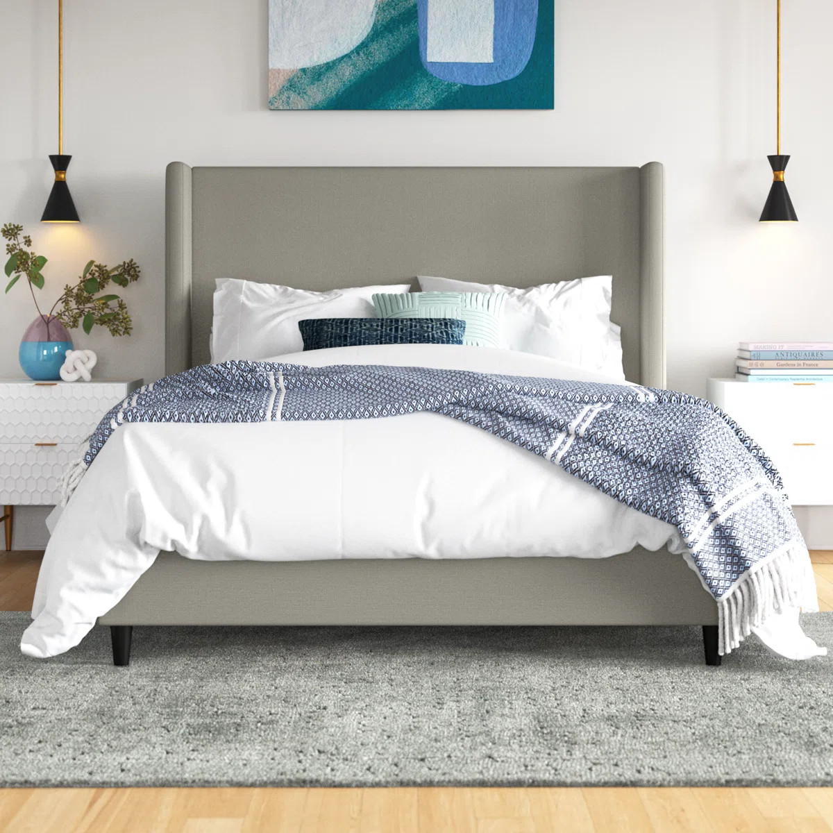Ana Upholstered Wingback Bed | Wayfair North America