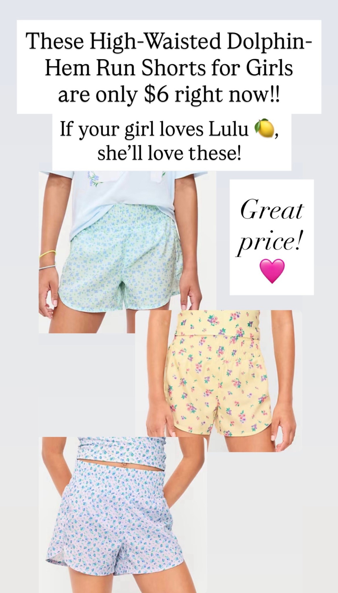 High-waisted dolphin hem shorts are $6 right now!!!! 

#LTKSaleAlert #LTKKids