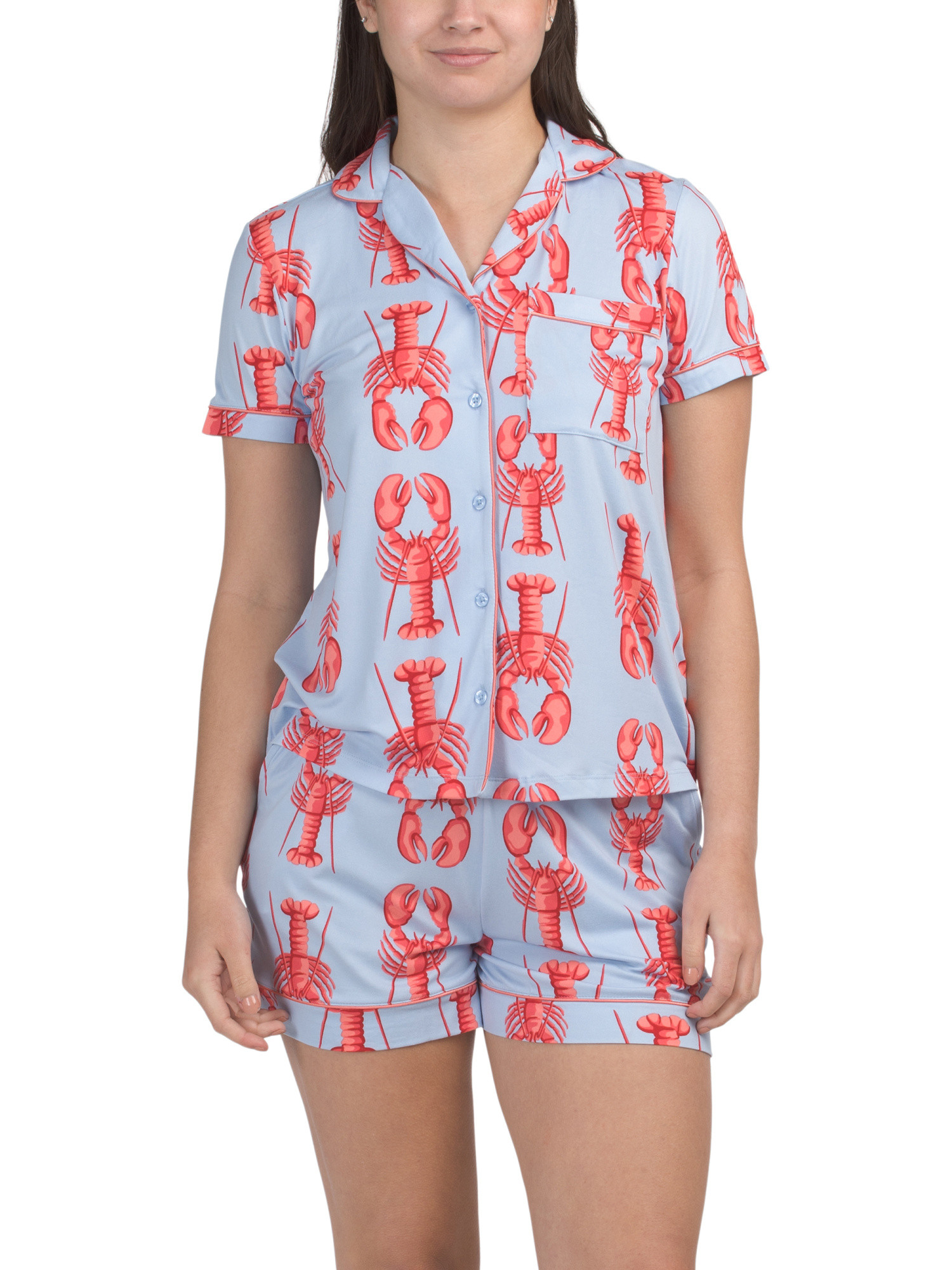 2pc Lobster Short Sleeve Pajama Set | Family Pajamas | Marshalls | Marshalls