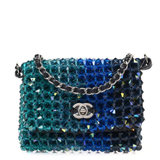 Crystal Mini Flap Blue Green | FASHIONPHILE (US)