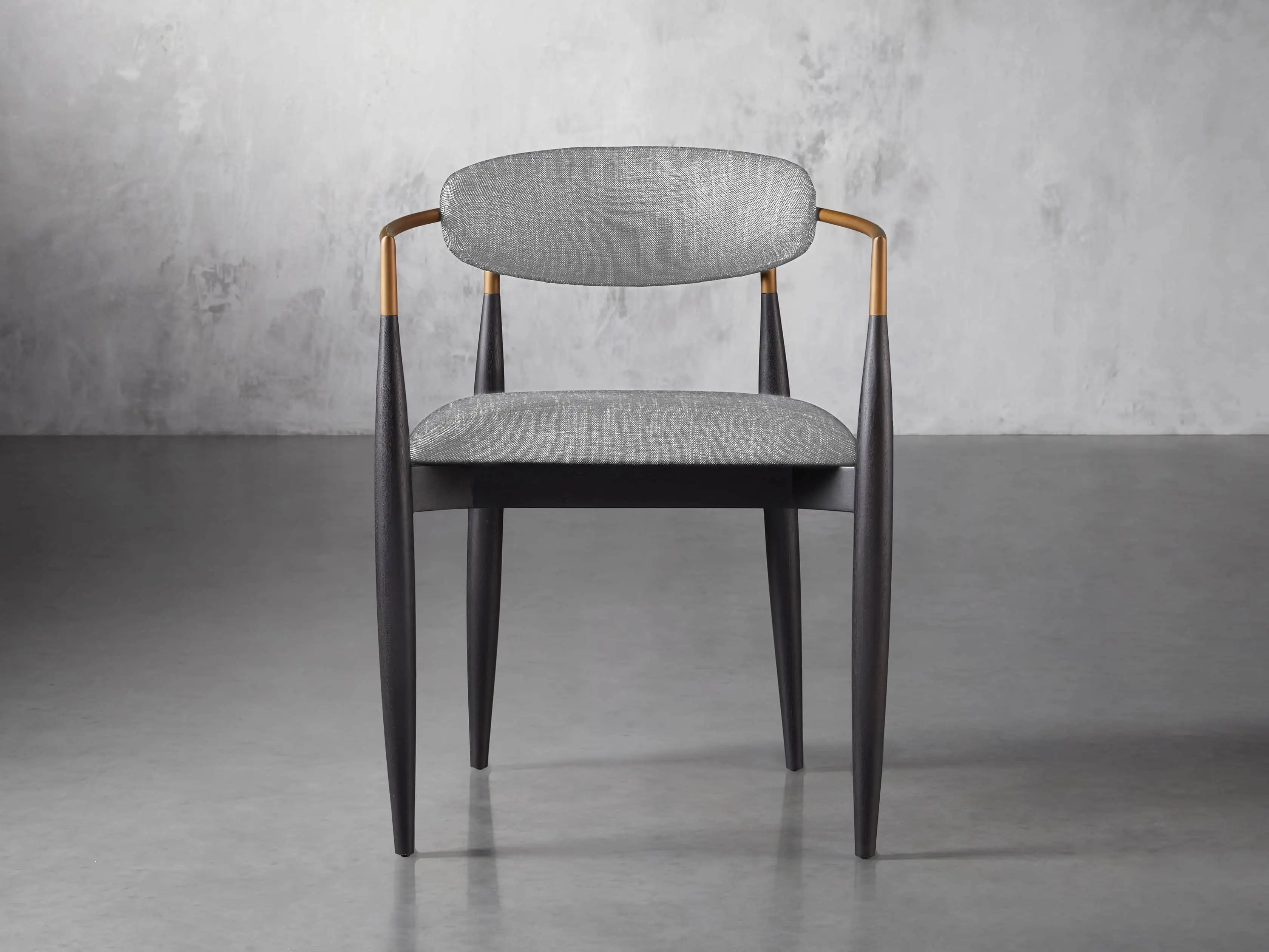 Jagger Dining Arm Chair in Cary Grey | Arhaus
