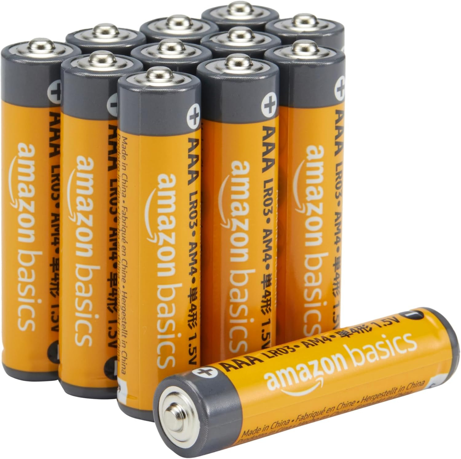 Amazon Basics AAA Long-Lasting Alkaline Batteries, 12 Count, 1.5 Volt, 10-Year Shelf Life, for Home and Office | Amazon (US)