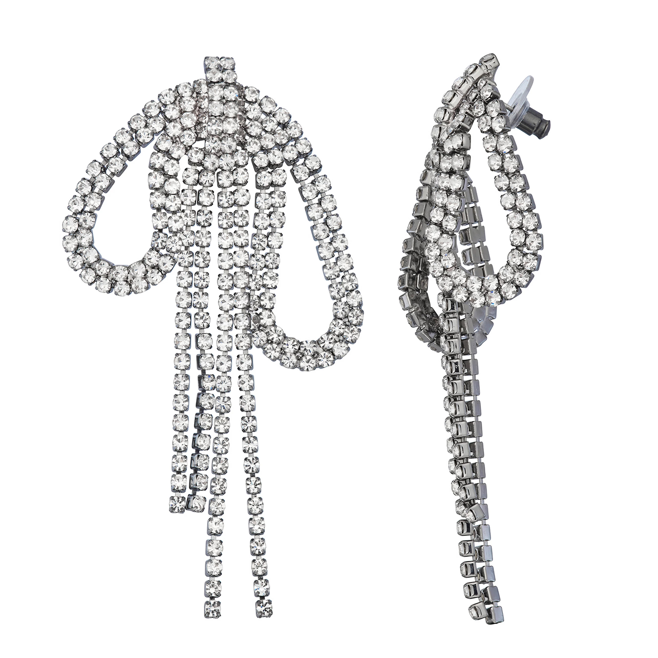 Simply Vera Vera Wang Light Hematite Bow Statement Earrings | Kohl's