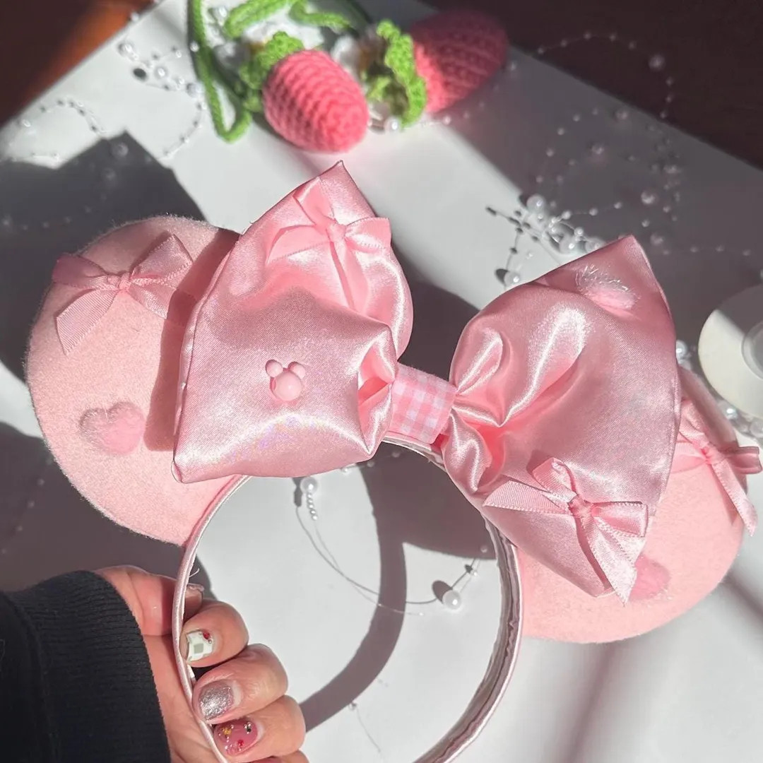 Be Mine Minnie Ears: Handmade Pink Valentine's Day Headband - Etsy | Etsy (Global)