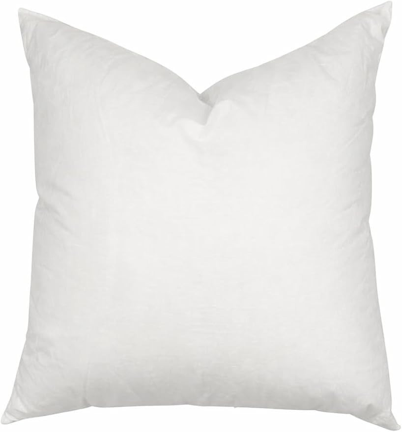Plush Pillow Insert, 22 x 22 Inches, 100% Cotton Cover, Polyester Gel Fill, Made in USA, Fits 20x... | Amazon (US)