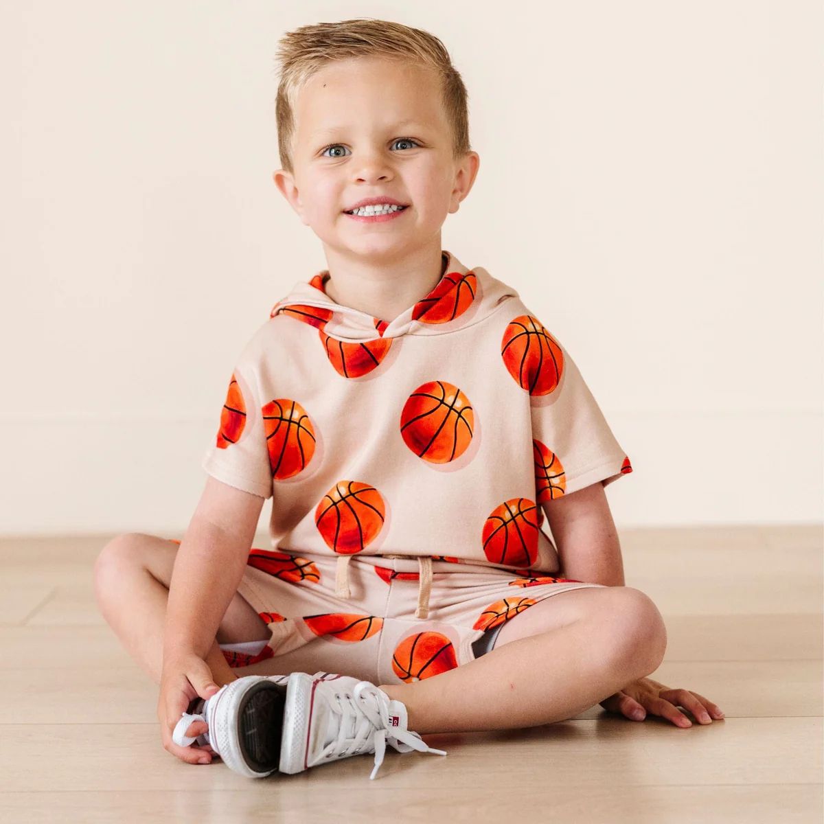 Hoop, There It Is Hooded T-shirt & Shorts Set | Bums & Roses