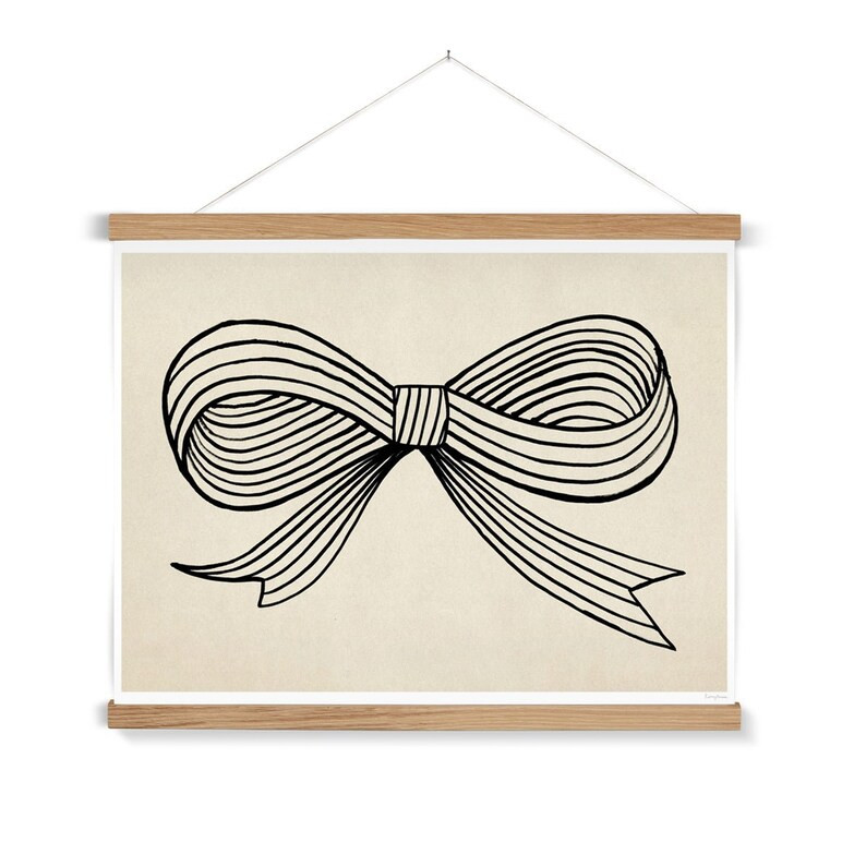 Ink Bow Fine Art Print With Hanger - Etsy | Etsy (US)