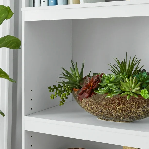 Mainstays Framed 5-Shelf Bookcase, White | Walmart (US)