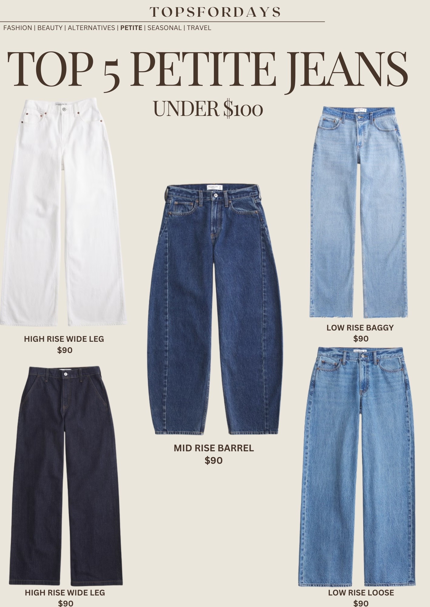 Petite friendly denim jeans under $100 
Abercrombie will always be my favorite go-to for short girl friendly jeans 😌 

I normally will go for a 25 for a more baggy fit in the baggy / loose jean style. For normal denim I go for size 23-24 

#LTKootd #LTKFindsUnder100 #LTKPetite