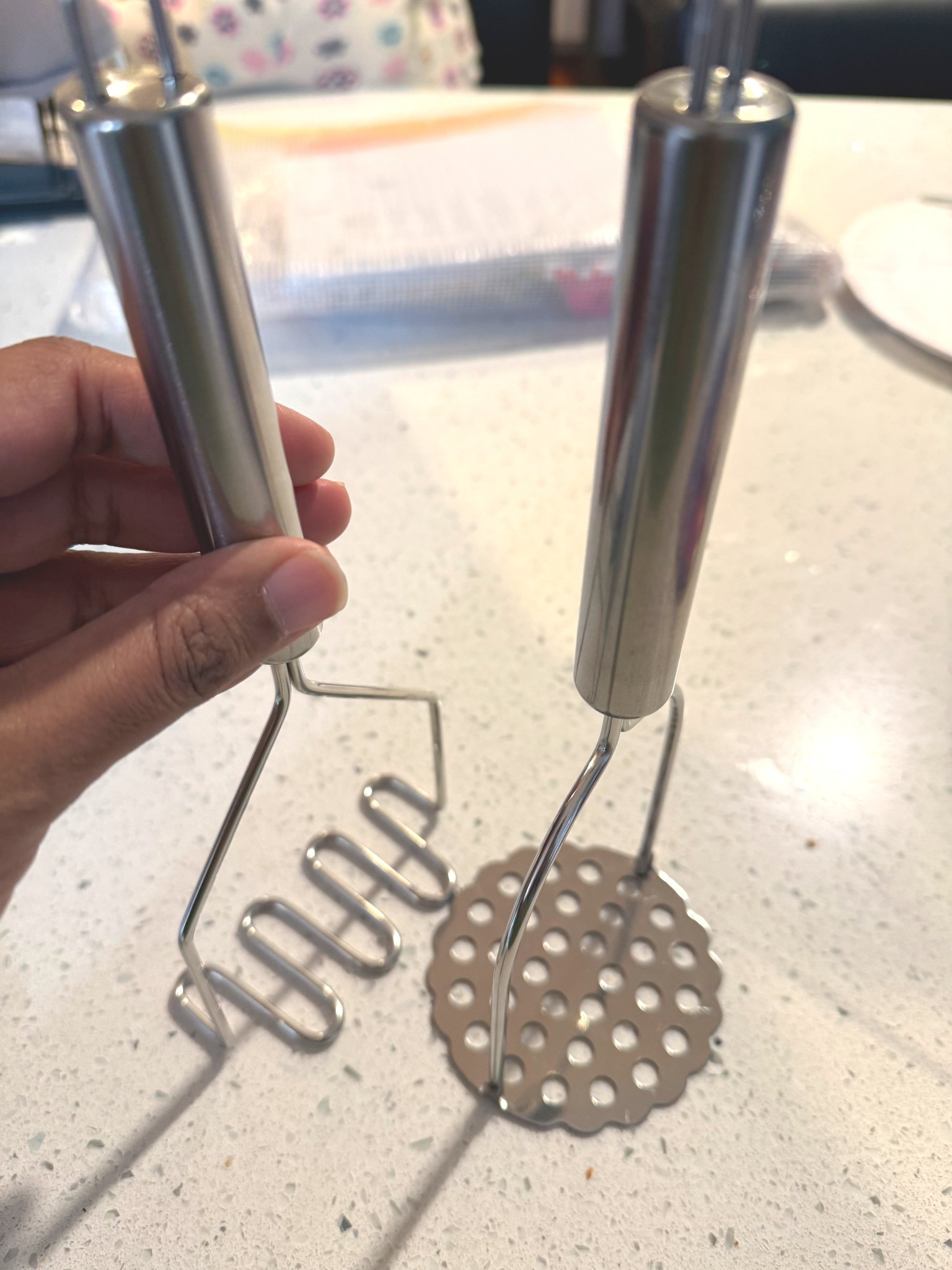Meat and potato masher I have been meaning to get for a long time that I can use directly in my IP while cooking! 😍 browsed through so many options to find a steel one as this quest to stay away from plastic/silicone wherever possible is never ending! 😁

Sturdy & good value for money!