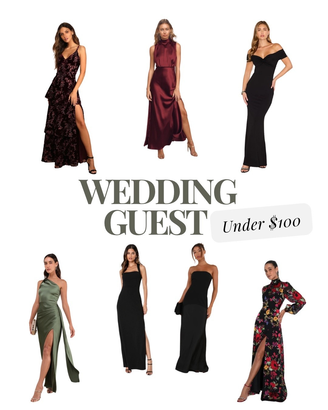 Wedding Guest Dresses for under $100!  I’ve always found something I like on Lulu’s and very affordable, everything from florals to black tie 👌🏻

#LTKWedding #LTKFindsUnder100 #LTKSaleAlert