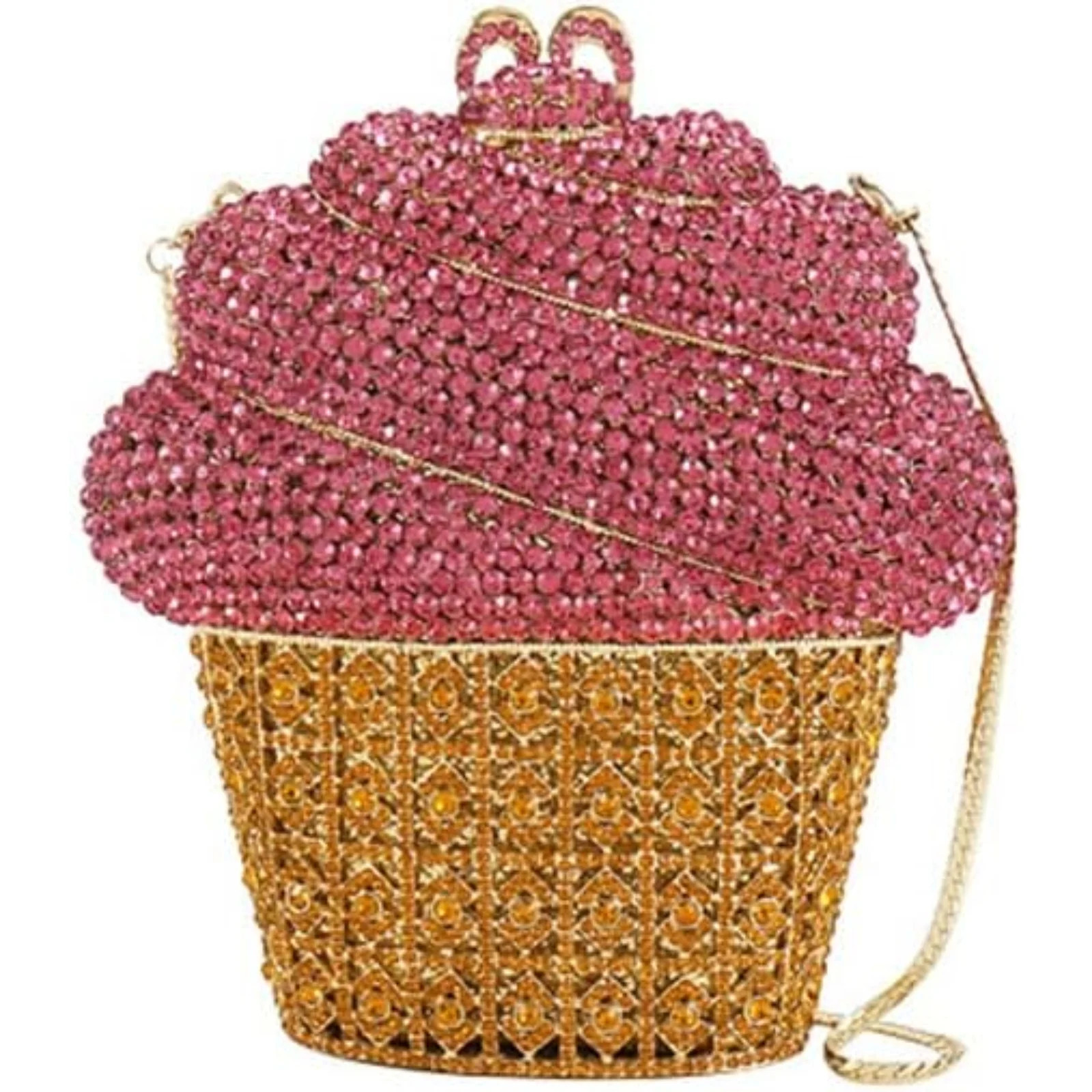 Women Cute Cake Shape Rhinestone Evening Bag Mini Shiny Crystal Evening Clutch Bag Suitable for W... | Walmart (US)