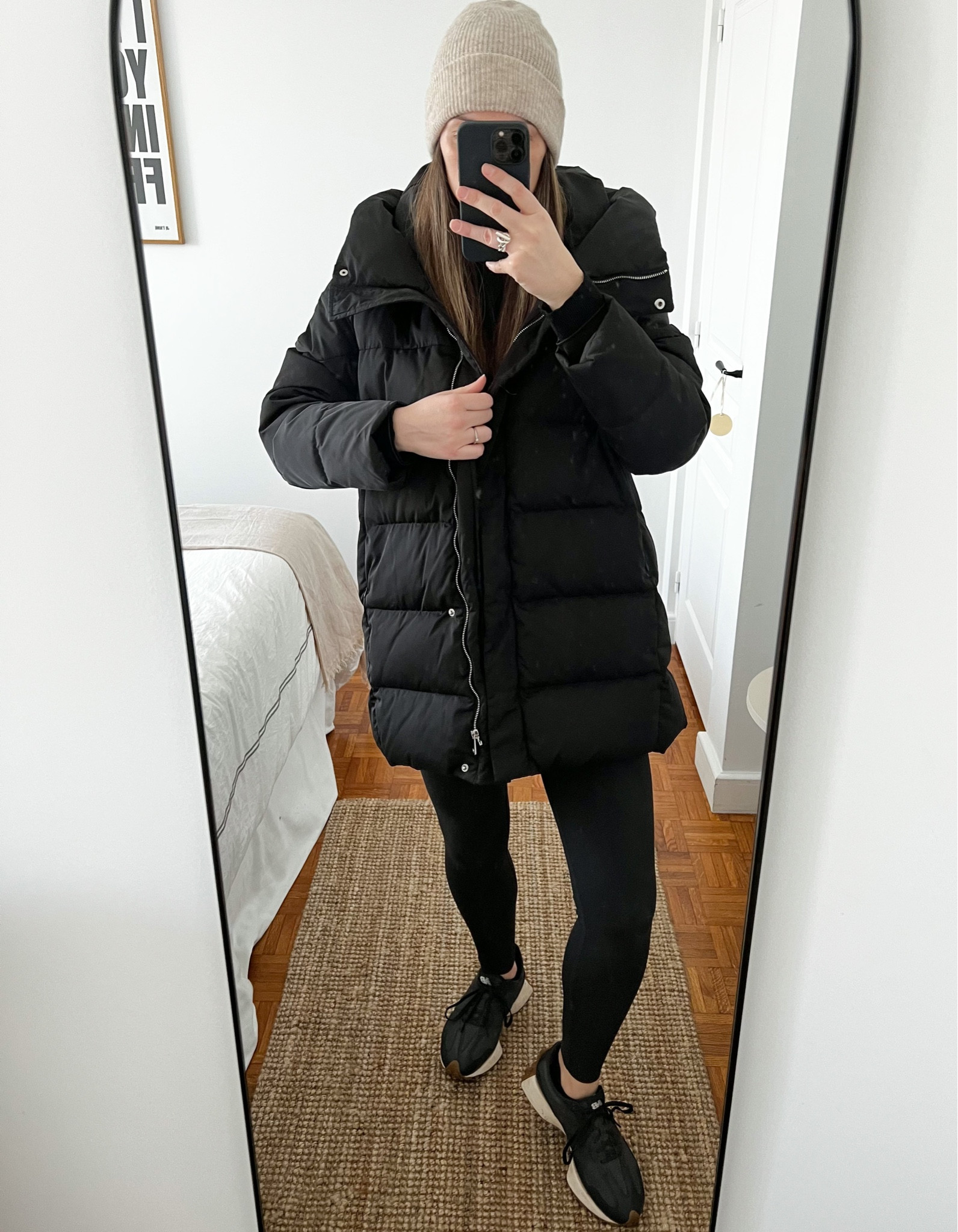 Black puffer coat, shaping leggings and 327 new balance for long comfy walks with kids. #puffercoat #blackpuffercoat #shapingleggings #blackleggings #sculptleggings #newbalance #327newbalance #doudounenoire #anorak 

#LTKeurope #LTKstyletip #LTKfit