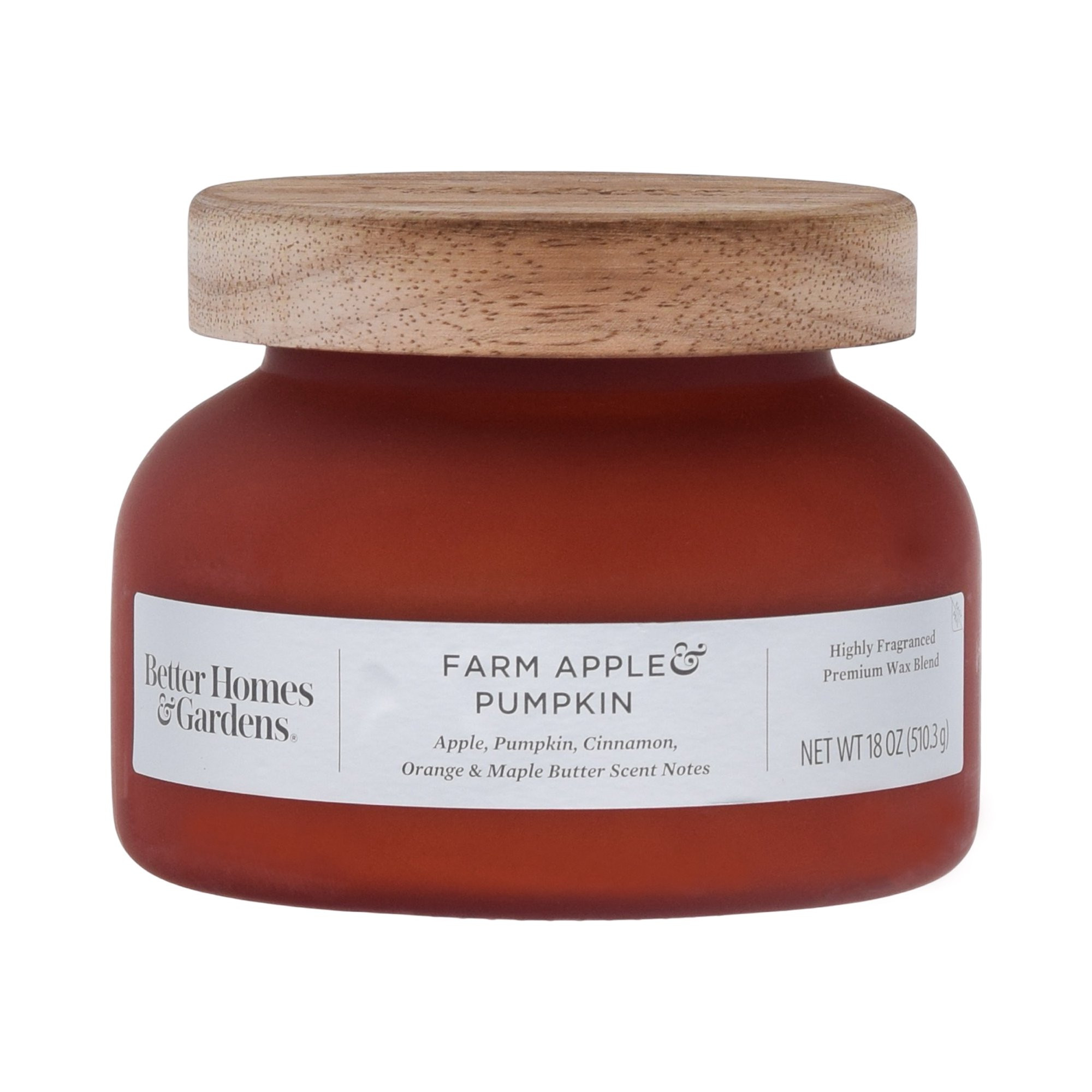 Better Homes & Gardens Farm Apple Pumpkin Scented 2-Wick Jar Candle 18oz Frosted - Walmart.com | Walmart (US)