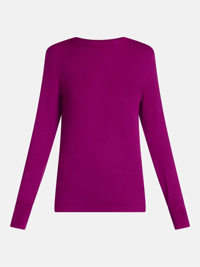 Scenario Women's and Women's Plus Rib Tee with Long Sleeves, Sizes XS-4X | Walmart (US)