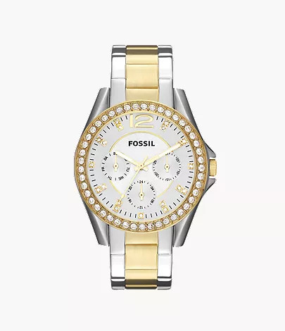 Riley Multifunction Two-Tone Stainless Steel Watch | Fossil (US)