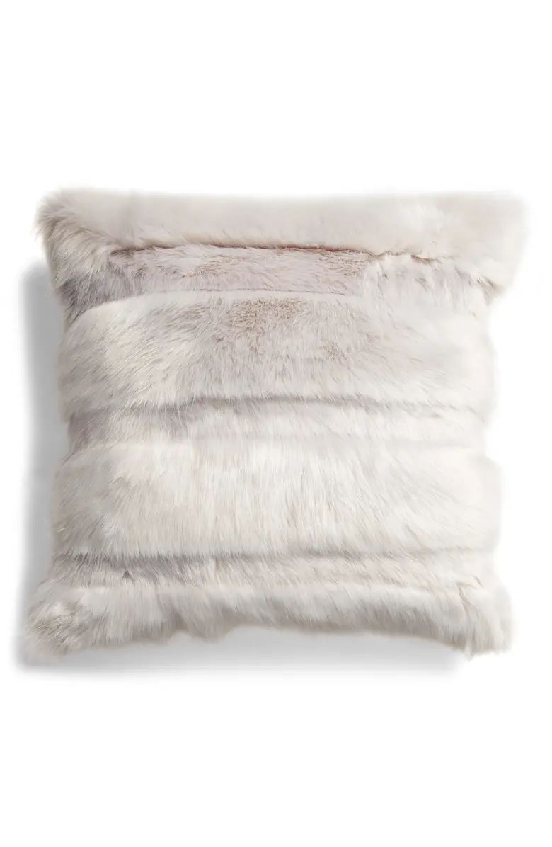 Stripe Faux Fur Accent Pillow | Nordstrom