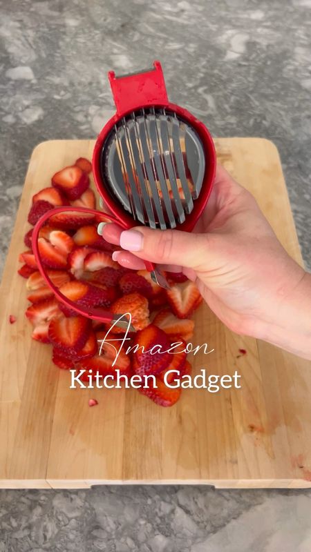 Comment: Slice for the link 
This is a handy gadget to have in your kitchen! You can hull and slice strawberries in minutes! I did a whole pound in just a couple minutes!! Perfect slices!! #anazon #founditonamazon 

#LTKhome #LTKFind #LTKunder50
