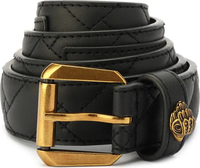 Micro Quilt Leather Belt | Nordstrom