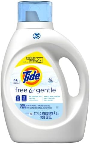 Tide Free & Gentle Laundry Detergent Liquid Soap, 64 loads, 92 fl oz, HE Compatible | Amazon (US)