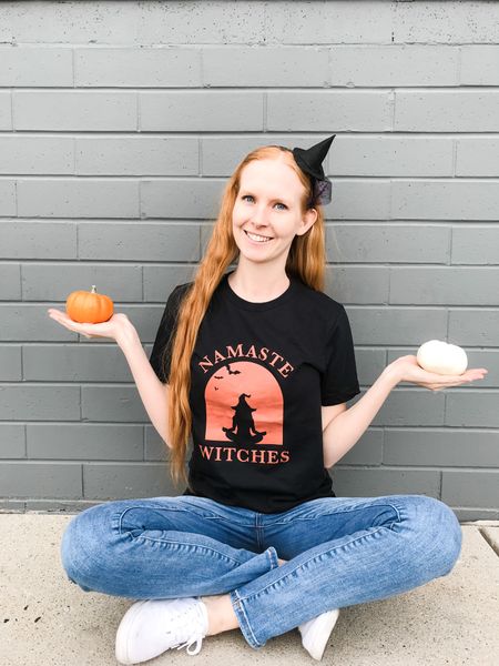 Womens fashion, fall fashion, Halloween tee, Halloween outfit, fall outfit, namaste witches, outfits for fall

#LTKstyletip #LTKSeasonal #LTKfit