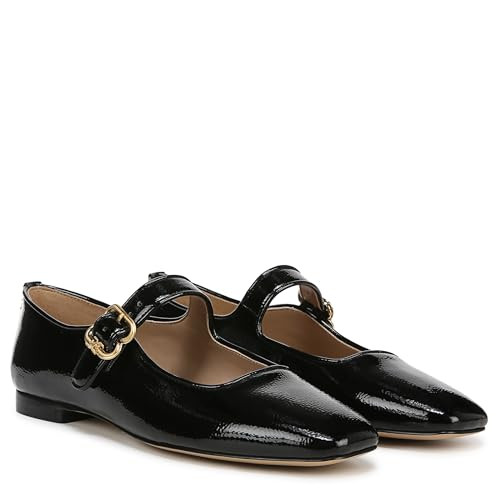 Sam Edelman Women's Michaela Mary Jane Flat Black Black 8.5 Medium | Amazon (US)