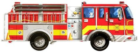 Melissa & Doug Fire Truck Jumbo Jigsaw Floor Puzzle (24 pcs, 4 feet Long) - FSC Certified | Amazon (US)