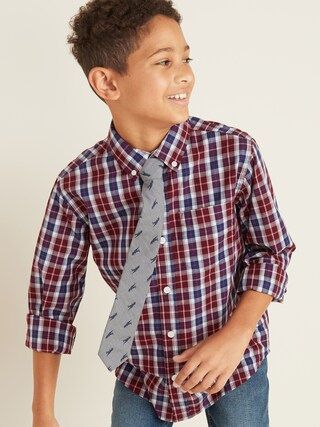 Built-In Flex Shirt & Patterned Tie Set for Boys | Old Navy (US)