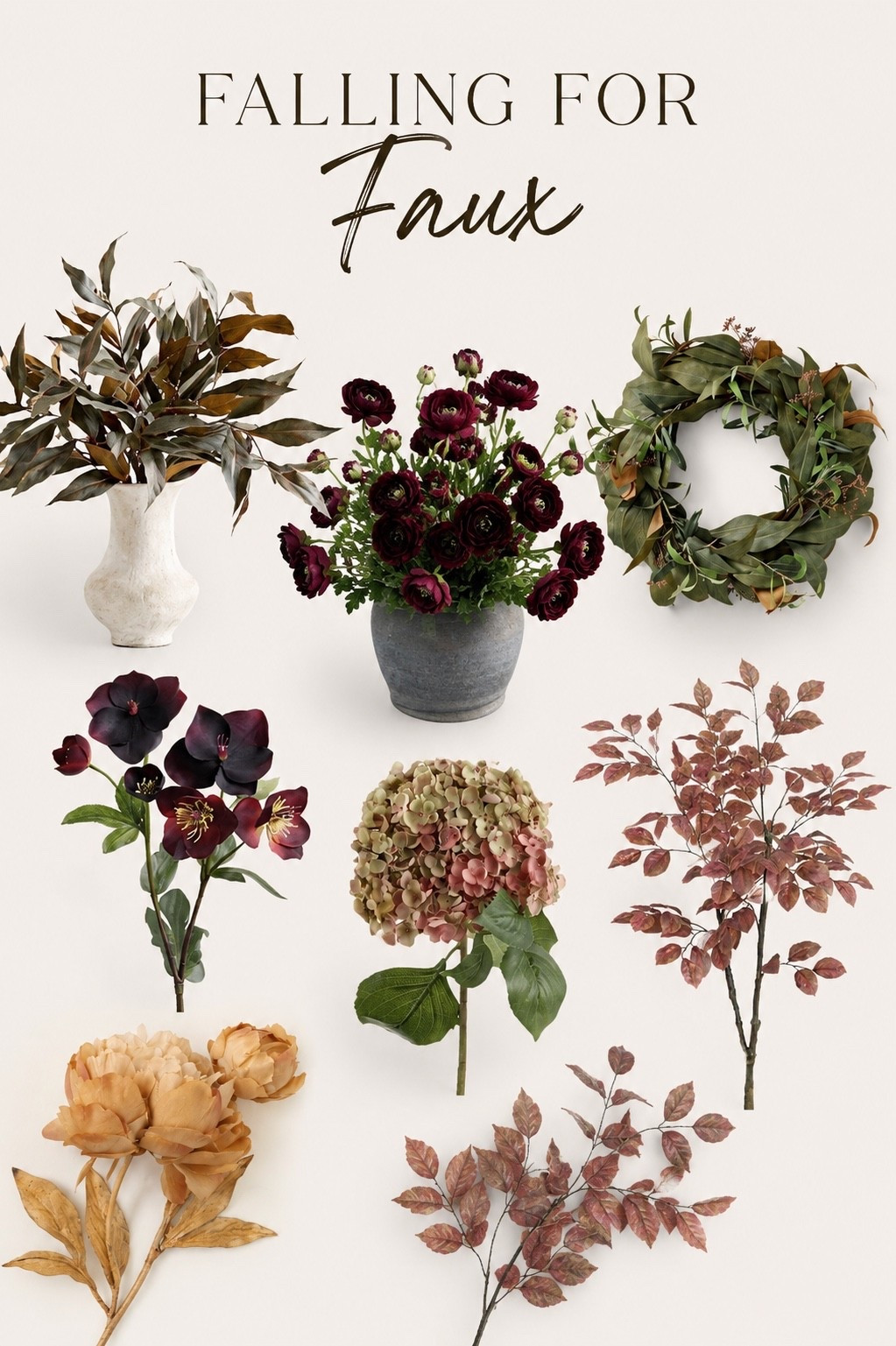 Falling for Faux

Bring the look of fresh florals into your home without the maintenance. This collection features realistic faux stems, hydrangeas, ranunculus, peonies, eucalyptus, branches, and wreaths in rich, moody fall tones that create a designer look for less. Perfect for fall decorating, coffee table styling, entryway consoles, kitchen counters, shelves, and seasonal centerpieces. These are the faux botanicals I’m loving this season for effortless, high-end home decor.

#LTKSeasonal #LTKHome #LTKSaleAlert